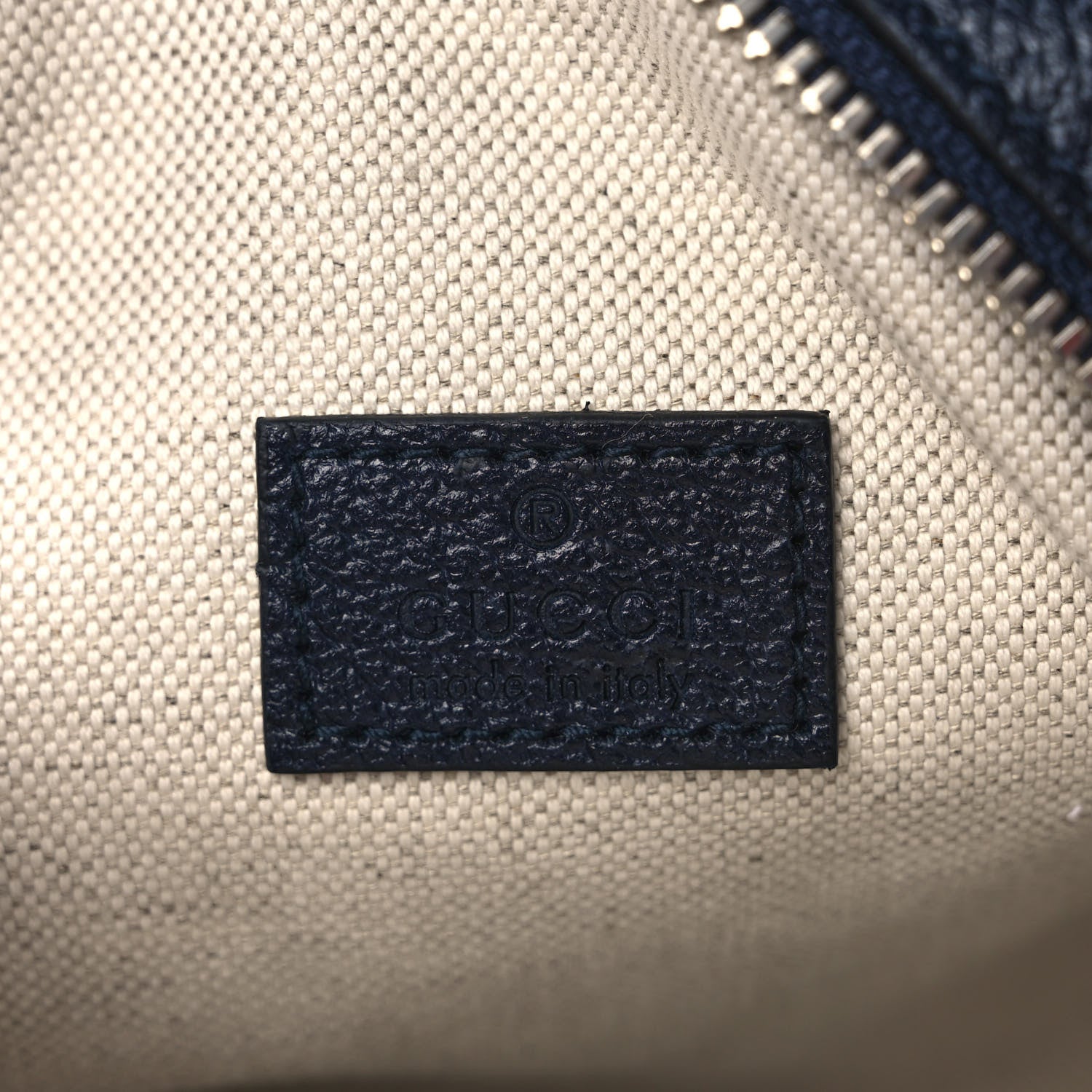 Gucci GG Supreme Monogram Textured Calfskin Web Mini Ophidia Messenger Beige Blue 6 of 10