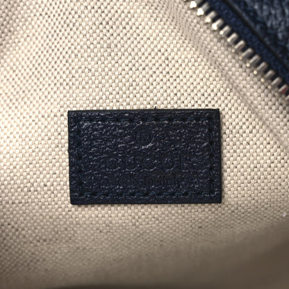 Gucci GG Supreme Monogram Textured Calfskin Web Mini Ophidia Messenger Beige Blue 6 of 10