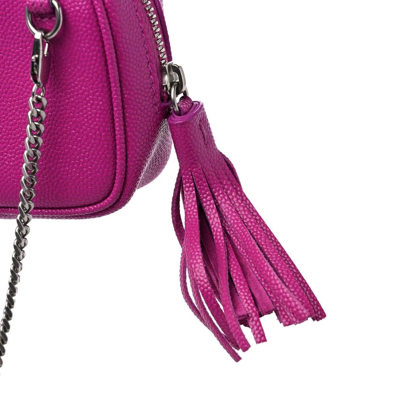 Grain De Poudre Matelasse Monogram Baby Lou Camera Bag Electric Fuxia