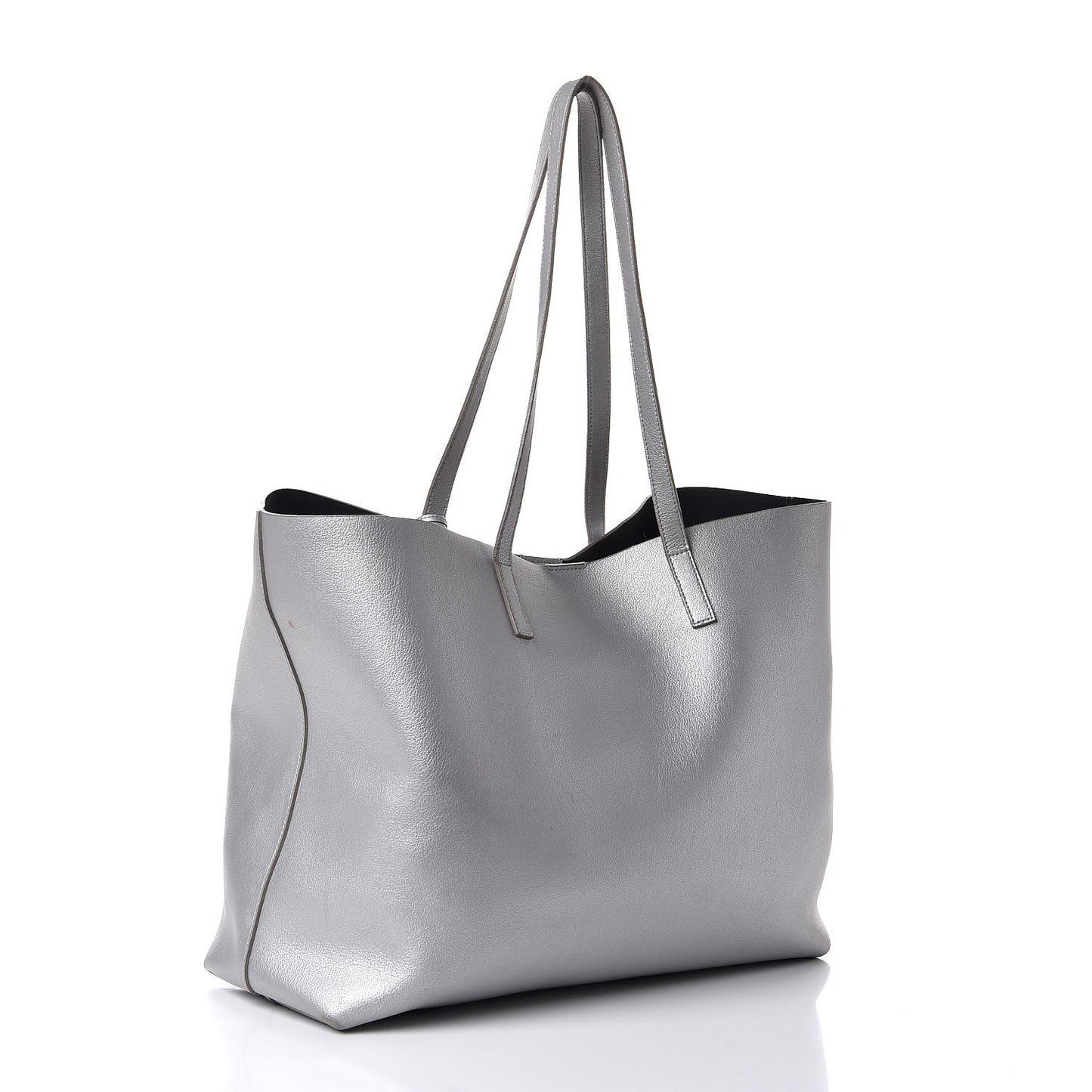 Metallic Calfskin Large Shopping Tote
