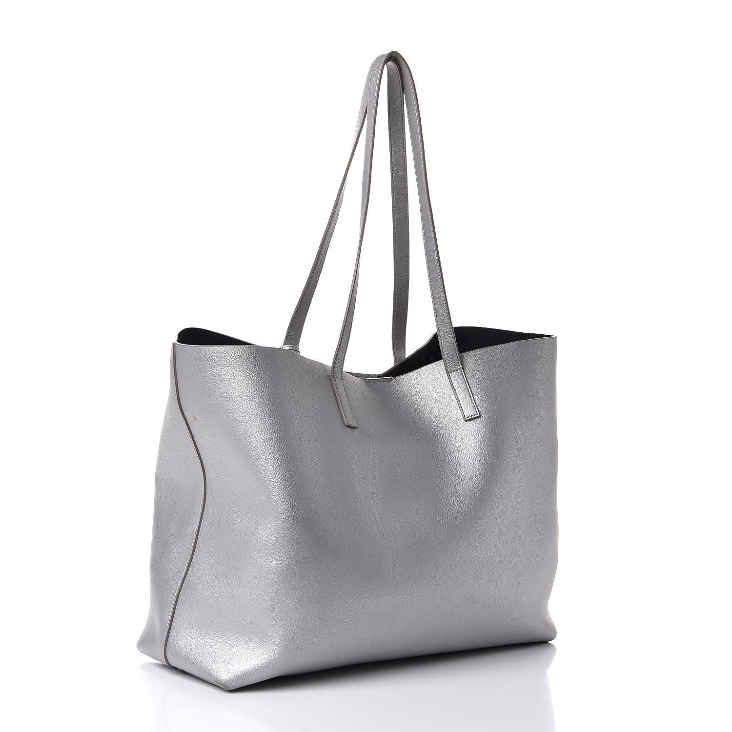 Saint Laurent Metallic Calfskin Large Shopping Tote 3 of 21