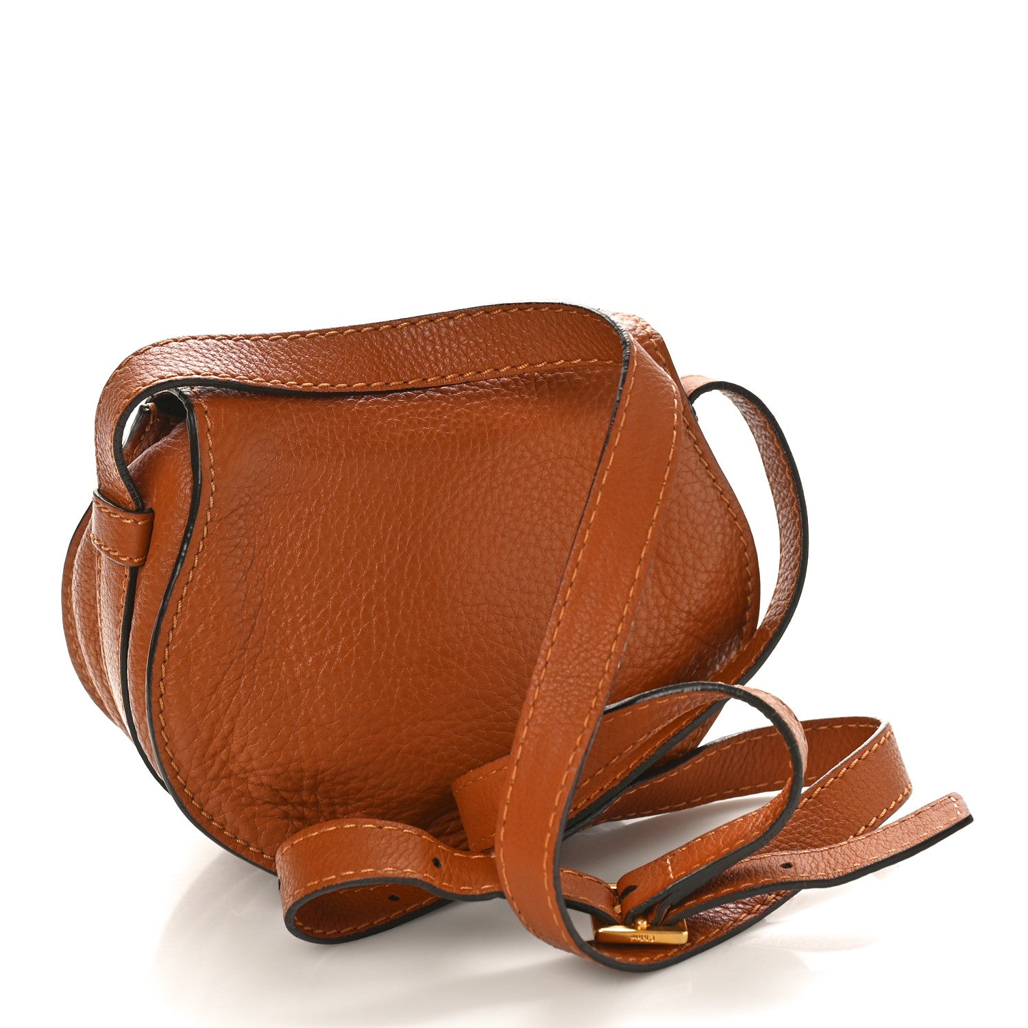 Chloe Calfskin Mini Marcie Round Crossbody Bag Tan 3 of 12