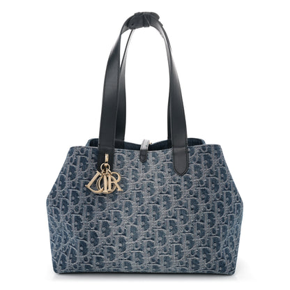 Christian Dior Denim Jacquard Oblique Medium Toujours Blue 1 of 13