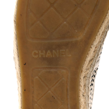Chanel Mesh Grosgrain CC Espadrilles 40 Beige Black 8 of 8