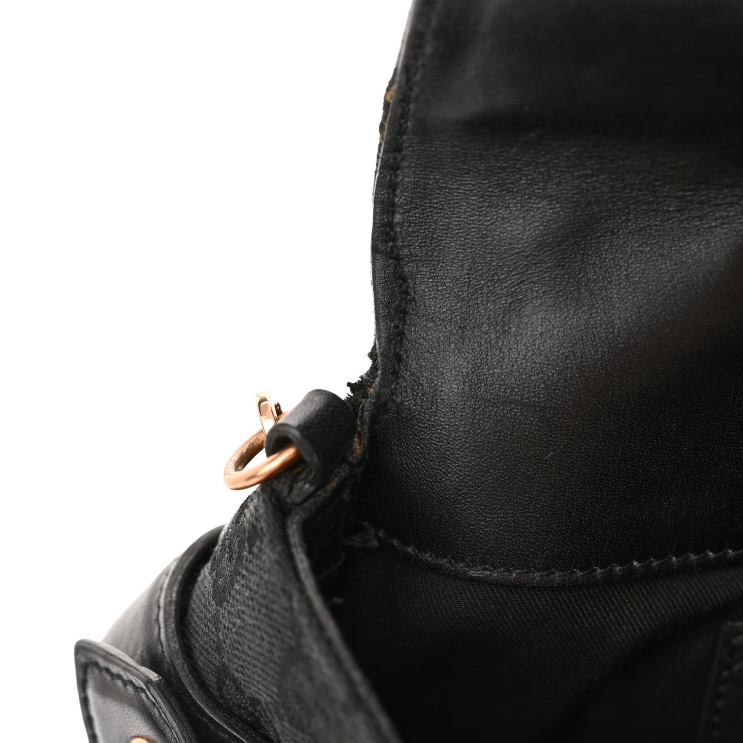 Monogram Horsebit Web Clutch Black