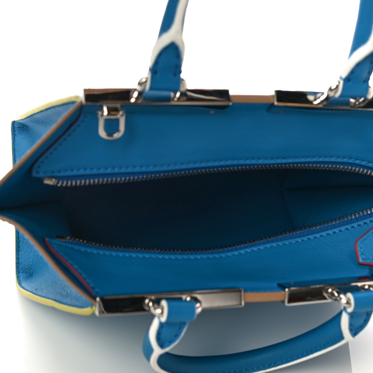 Fendi Vitello Dolce Mini 3jours Tote Blue Royal 6 of 10
