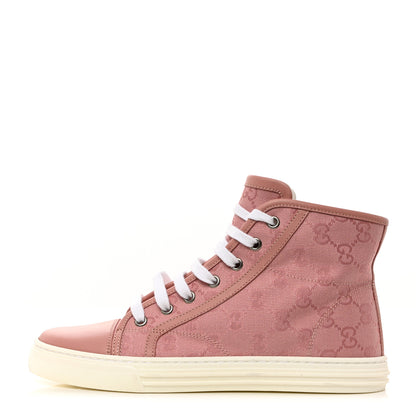 Gucci Monogram Womens High Top Sneakers 36.5 Pink Soft Pink 1 of 8