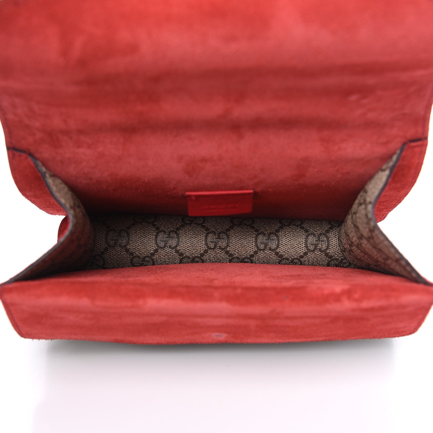 GG Supreme Monogram Mini Dionysus Shoulder Bag Hibiscus Red