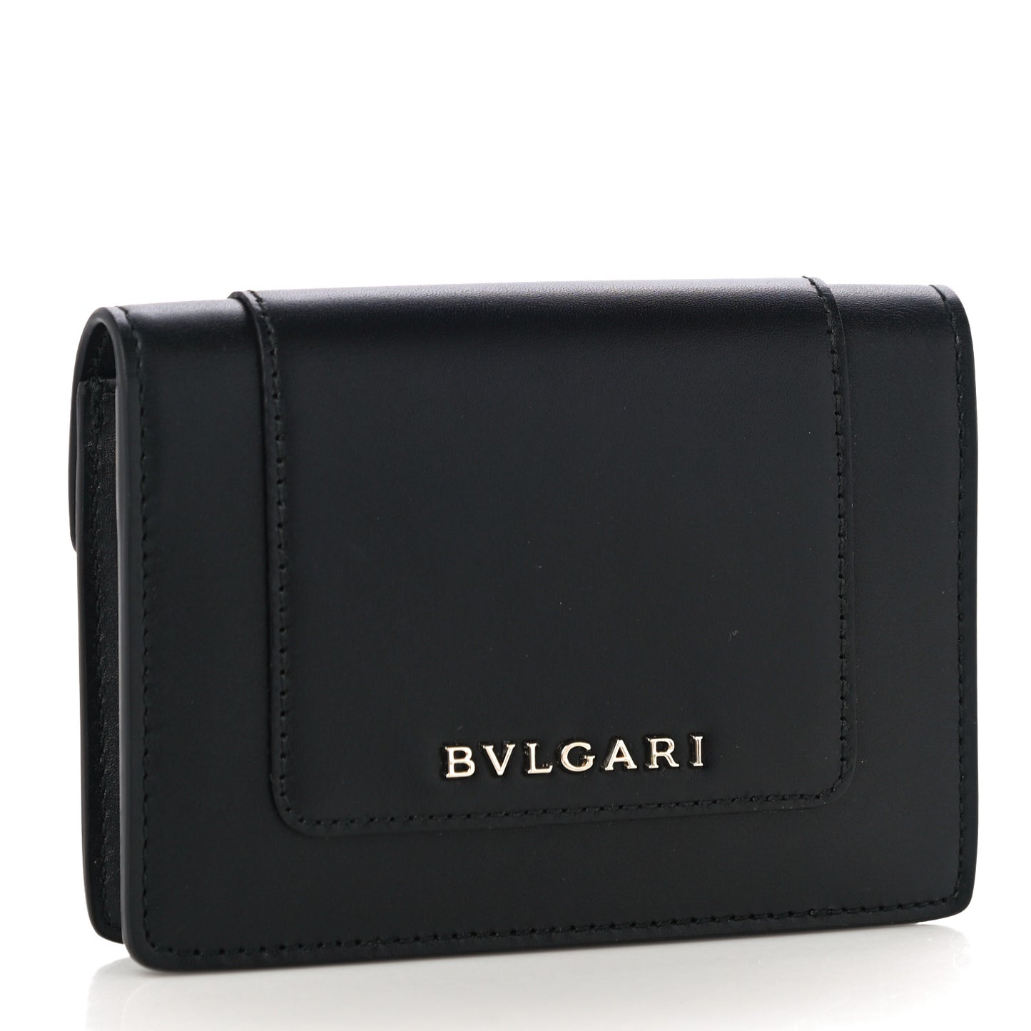 Calfskin Serpenti Forever Purse Card Holder Black