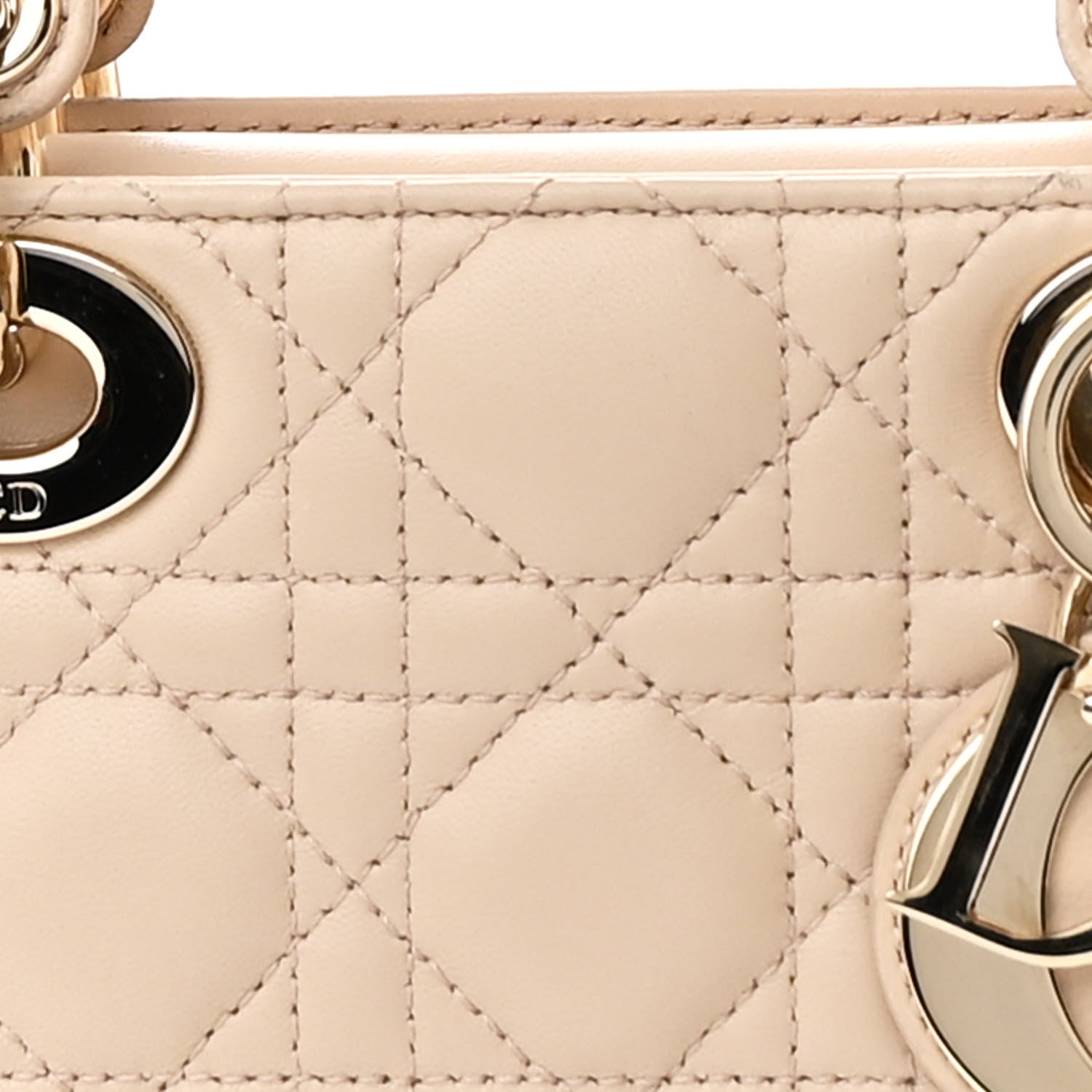 Christian Dior Lambskin Cannage Medium Lady D-Joy Beige Aesthetic 8 of 15