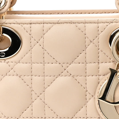 Christian Dior Lambskin Cannage Medium Lady D-Joy Beige Aesthetic 8 of 15