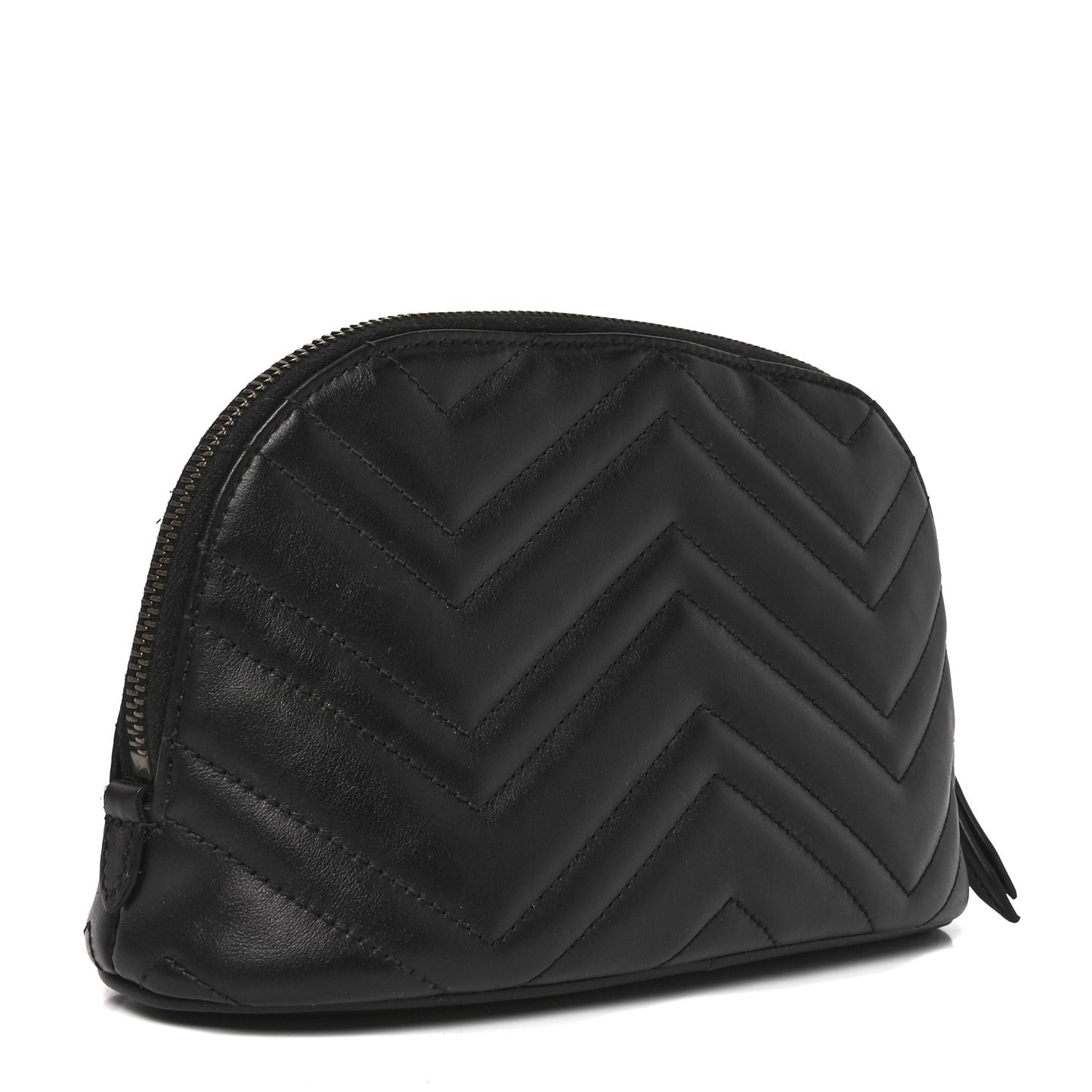 Calfskin Matelasse Large GG Marmont Pouch Cosmetic Case Black