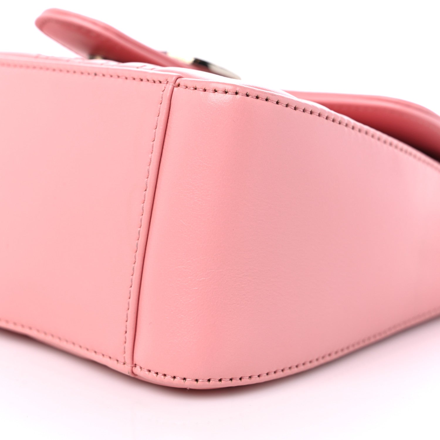 Gucci Calfskin Matelasse Mini GG Marmont Top Handle Shoulder Bag Wild Rose 9 of 10