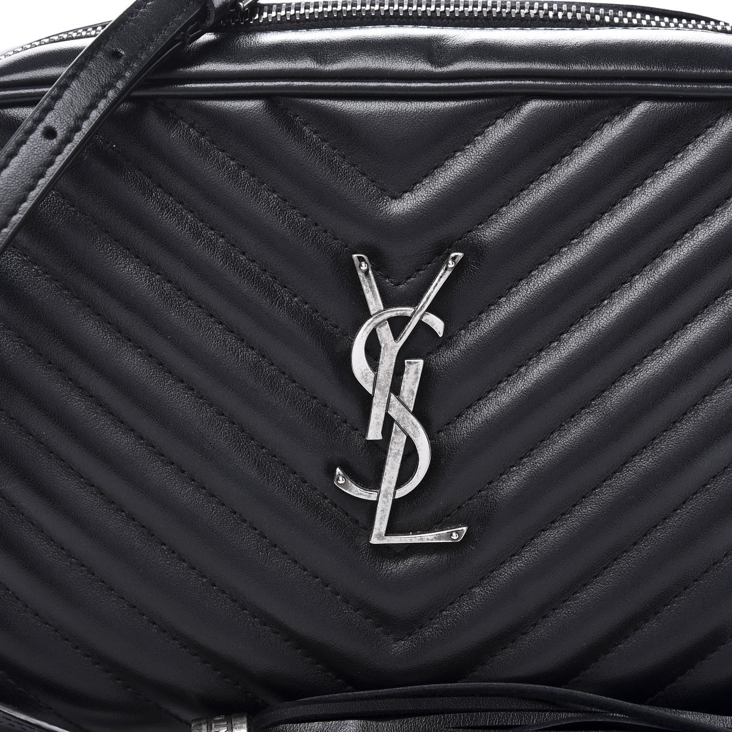 Calfskin Matelasse Monogram Lou Camera Bag Black