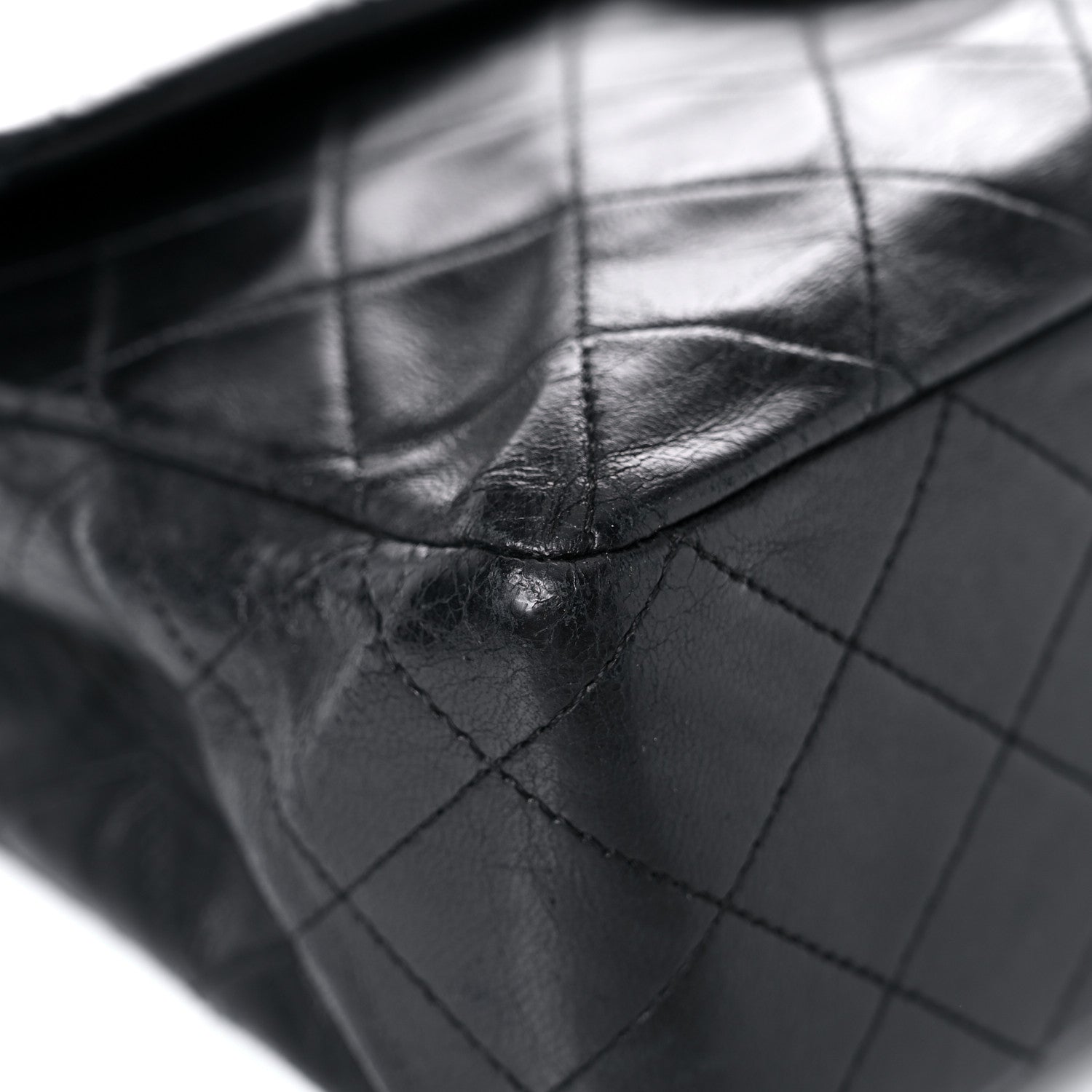 Chanel Lambskin Quilted Medium Double Flap Black 10 of 20