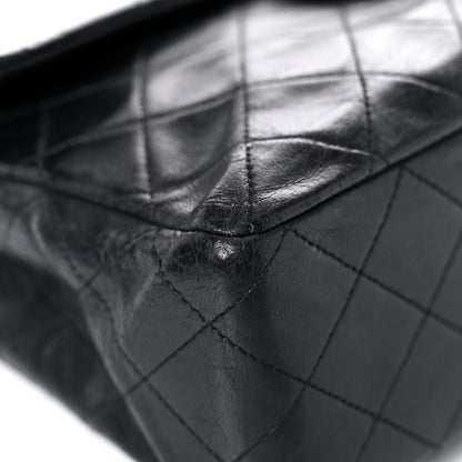 Chanel Lambskin Quilted Medium Double Flap Black 10 of 20
