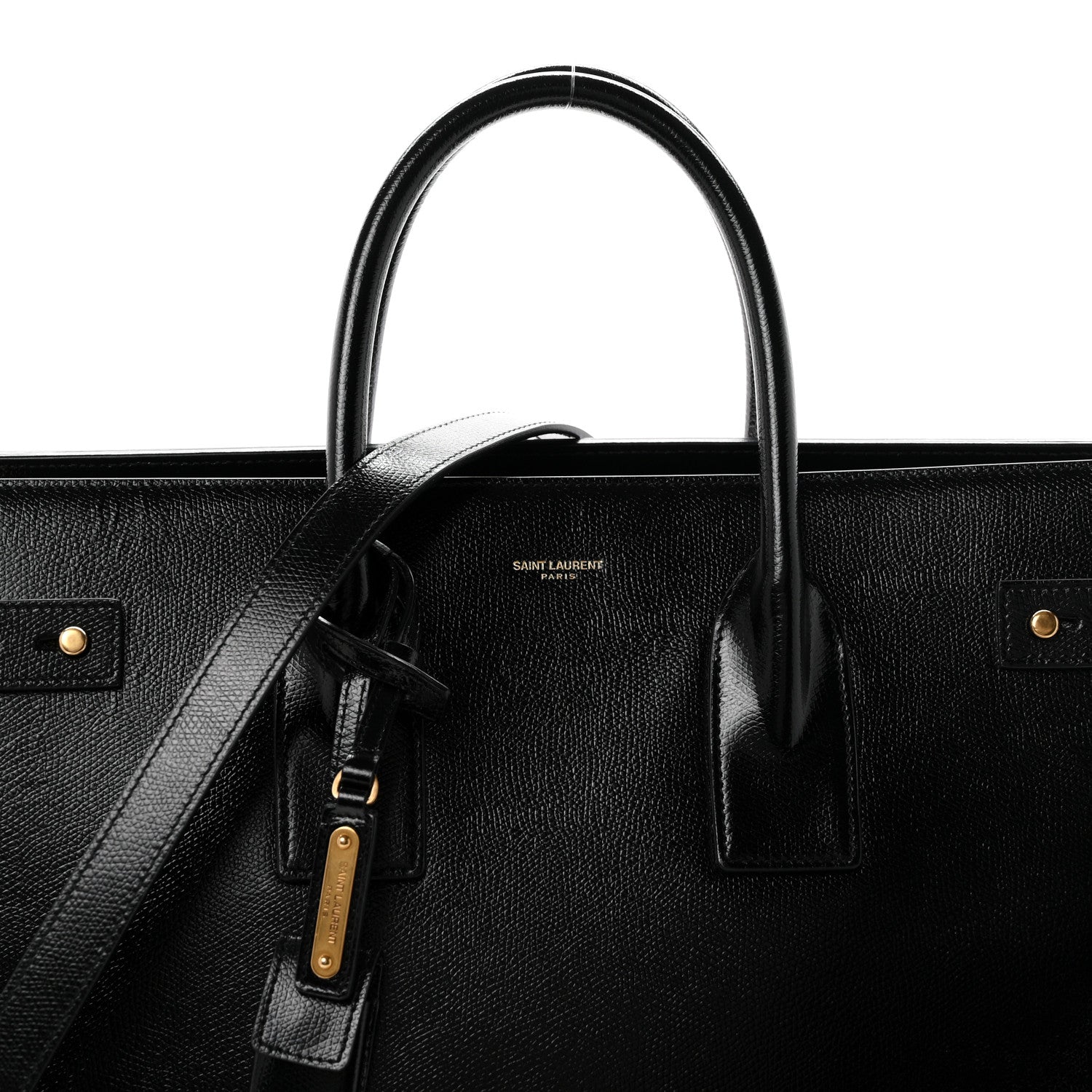 Saint Laurent Patent Grain De Poudre Large Souple Sac De Jour Black 9 of 11