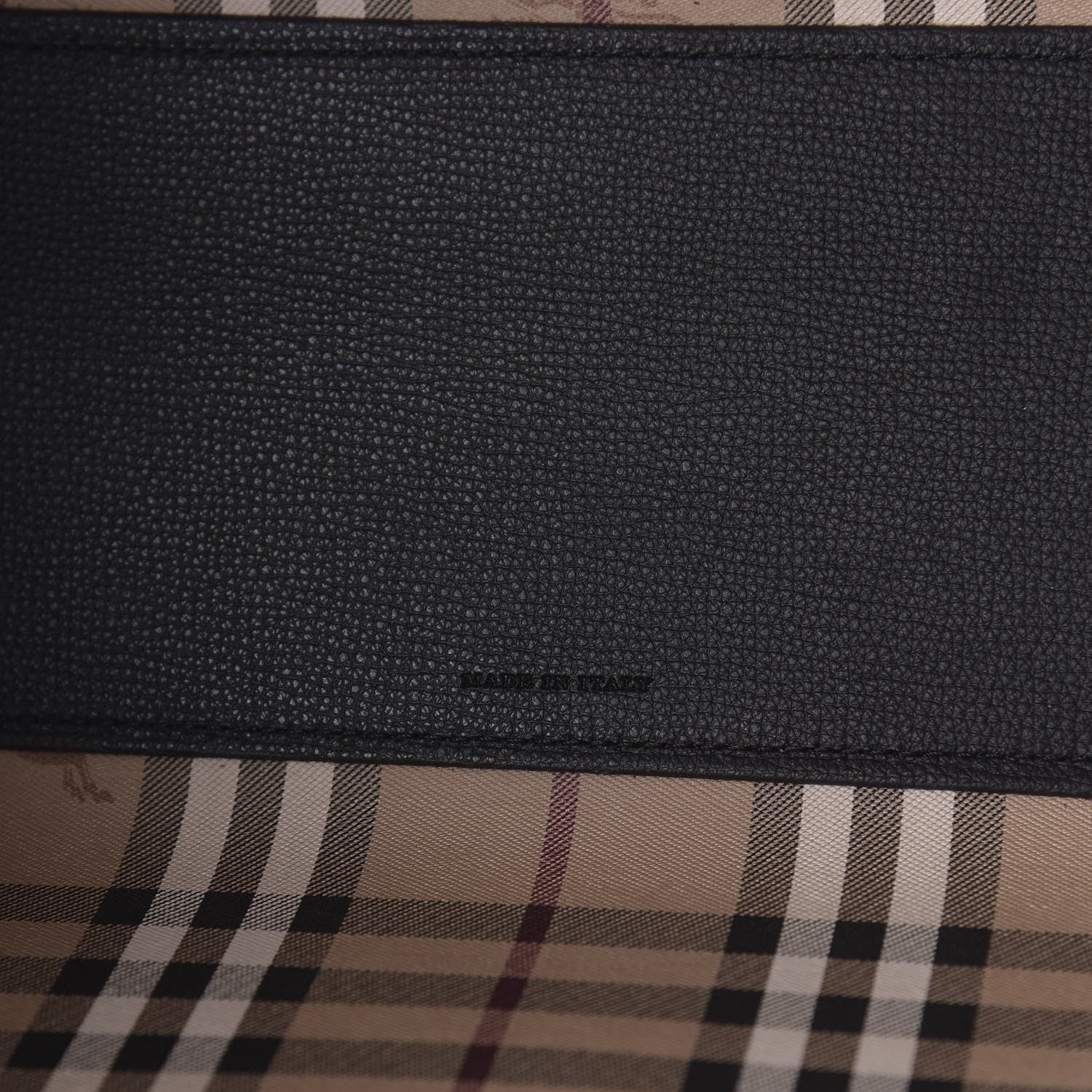 Burberry Grainy Calfskin Haymarket Check Medium Reversible Tote Black 8 of 16