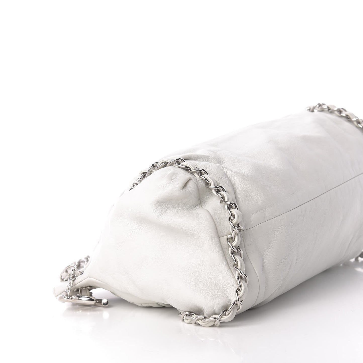 Lambskin Large Sharpei Bag White