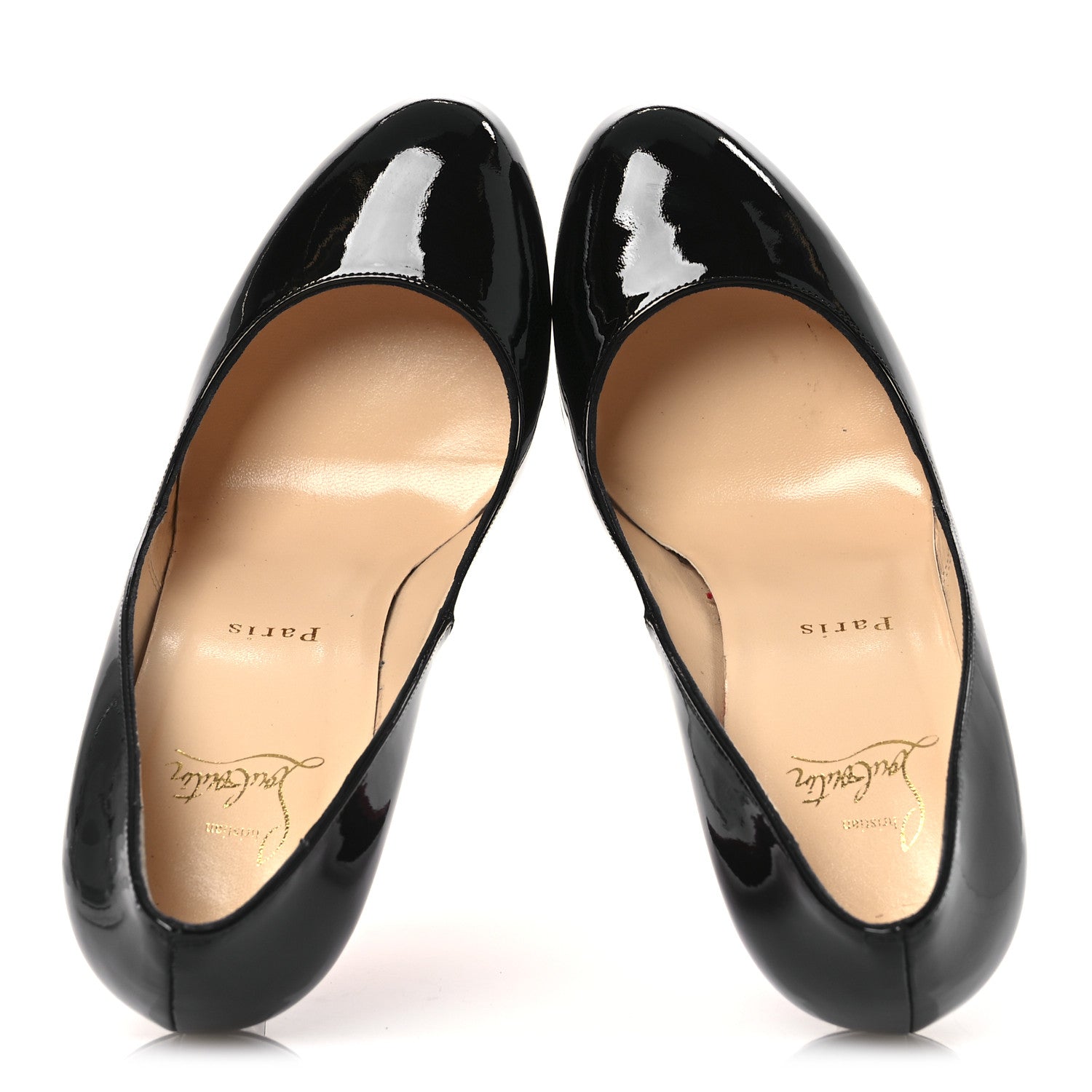 Christian Louboutin Patent Bianca 140 Pumps 39 Black 1759196