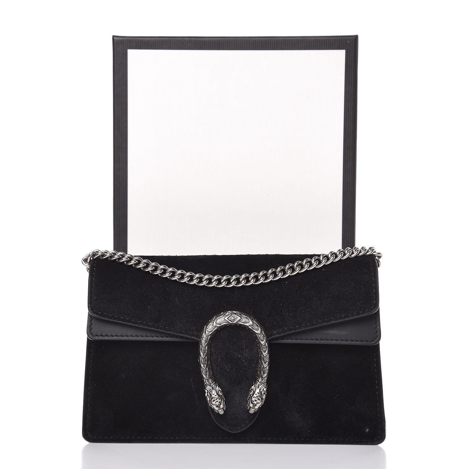 Gucci Suede Super Mini Dionysus Shoulder Bag Black 7 of 7