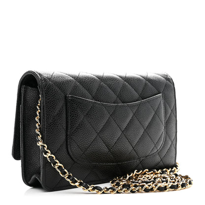 Chanel Caviar Quilted Wallet on Chain WOC Black 3 of 12