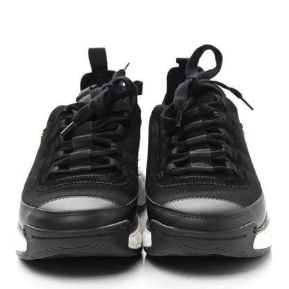 Chanel Velvet Calfskin Mixed Fibers CC Sneakers 38 Black 2 of 9