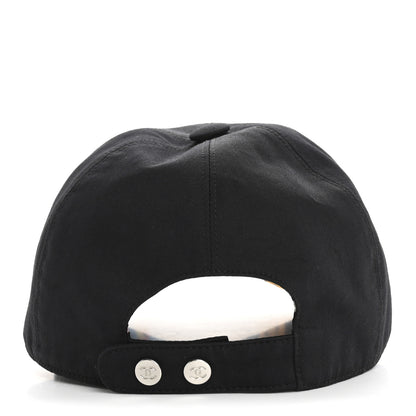 Chanel Cotton Sequin CC Cap Hat Black 6 of 9