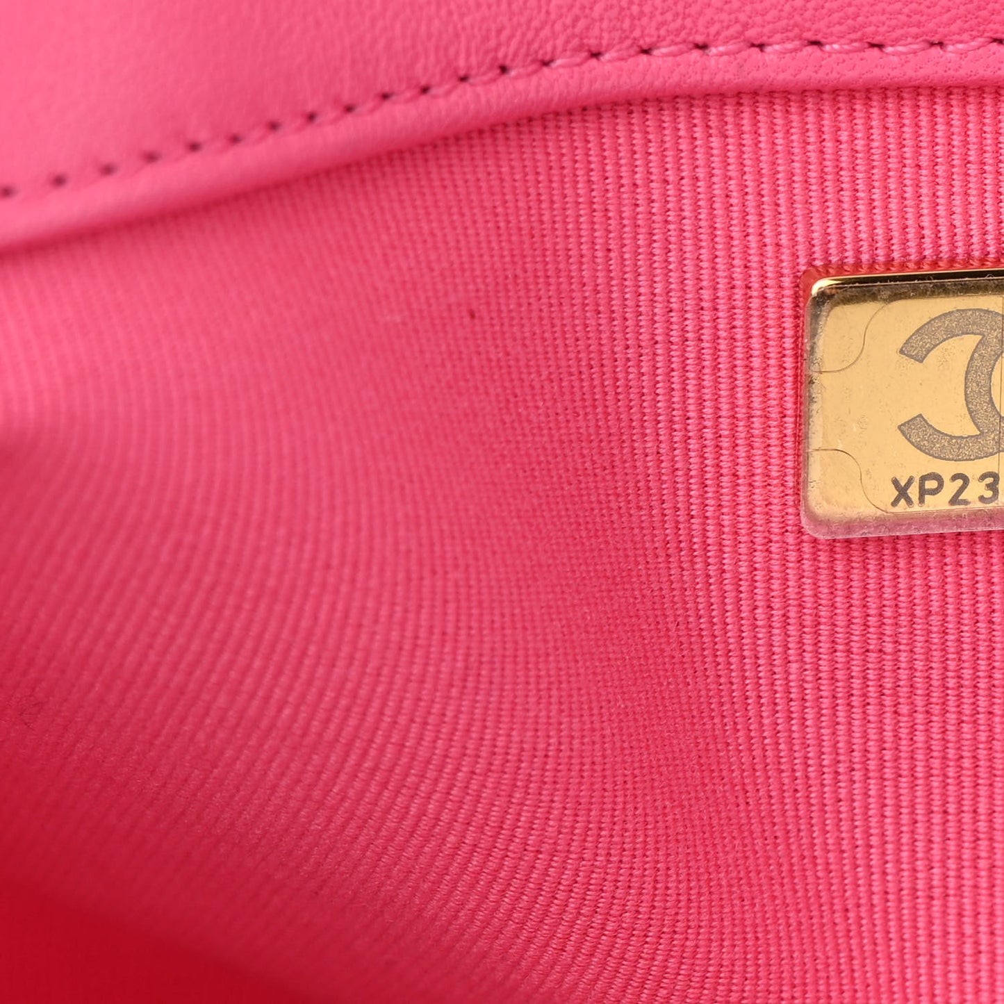 Lambskin Quilted Chanel 19 East West Shopping Bag Dark Pink