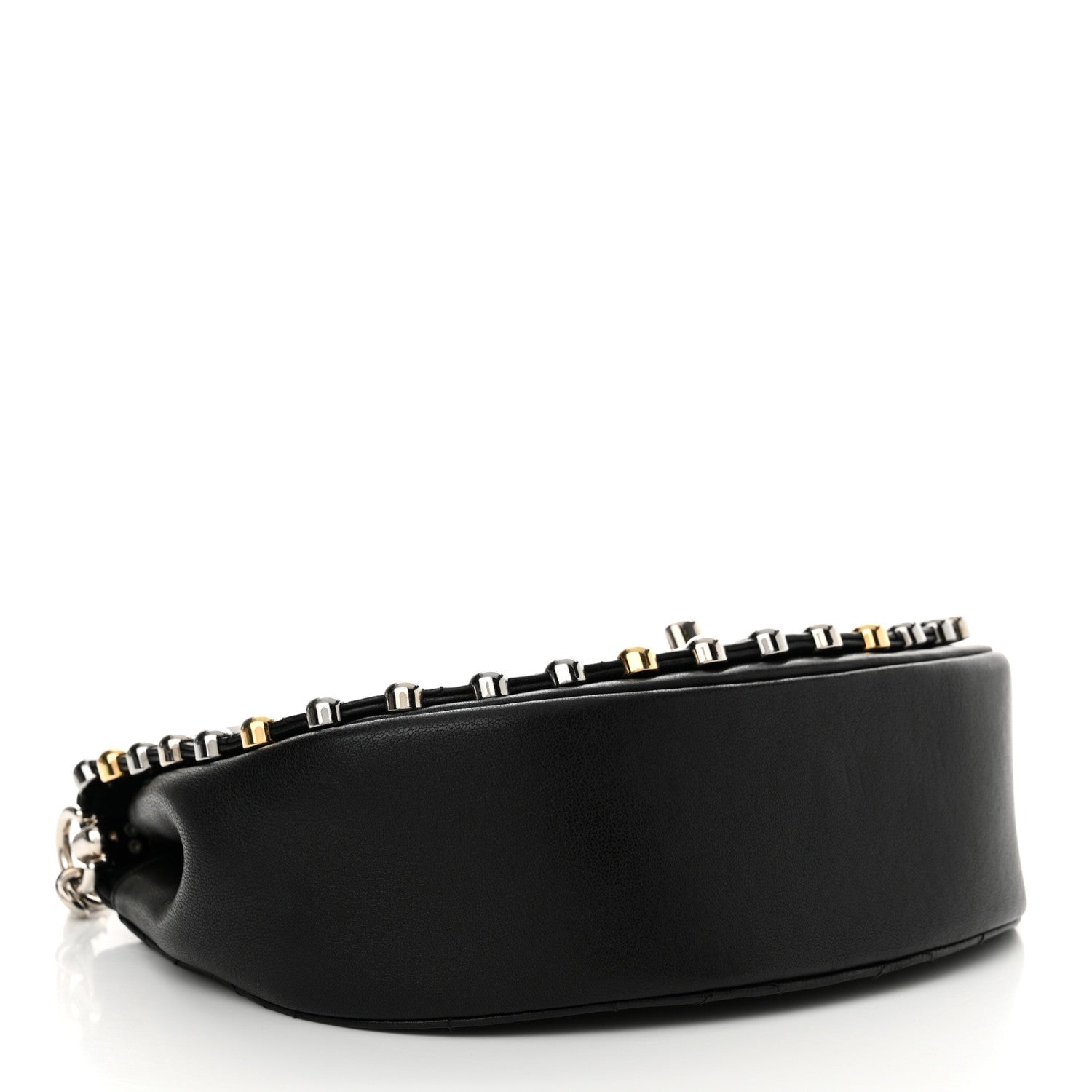 Chanel Lambskin Quilted Small Studded Bubble Flap Black 3 of 10