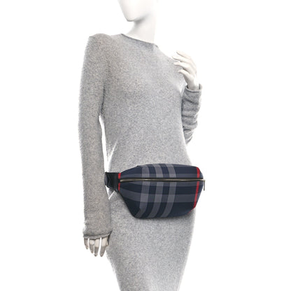 Burberry House Check Sonny Bum Bag Navy Grey 2 of 9