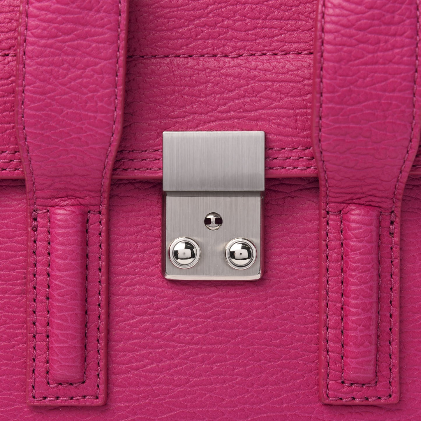 Textured Calfskin Mini Pashli Satchel Magenta