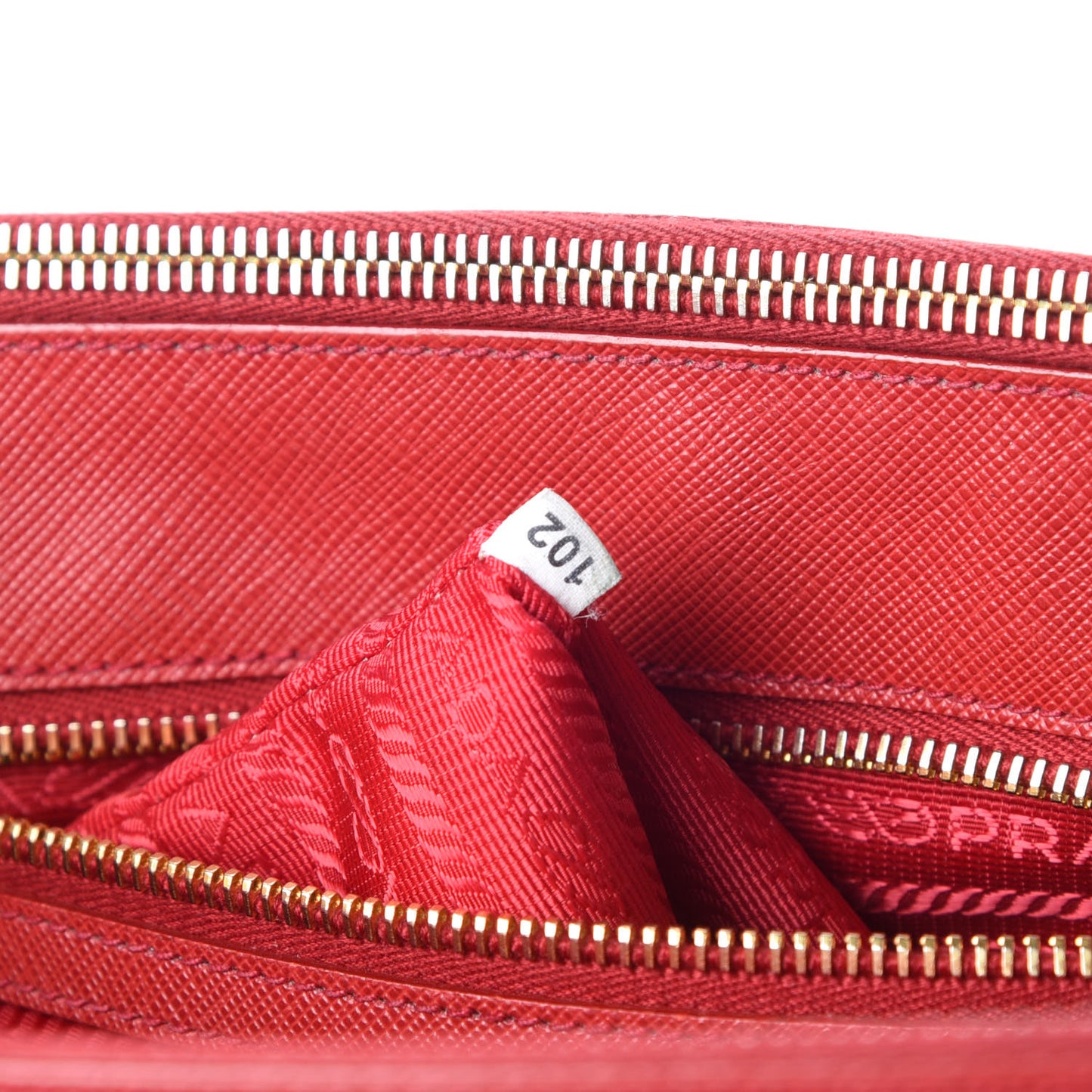 Saffiano Small Galleria Double Zip Tote Fuoco