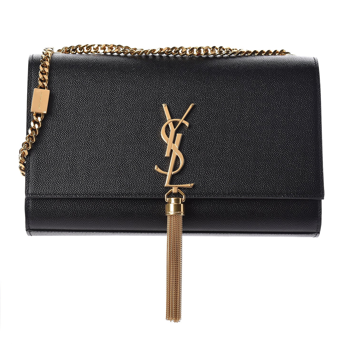 Grain De Poudre Medium Classic Monogram Kate Tassel Satchel Black