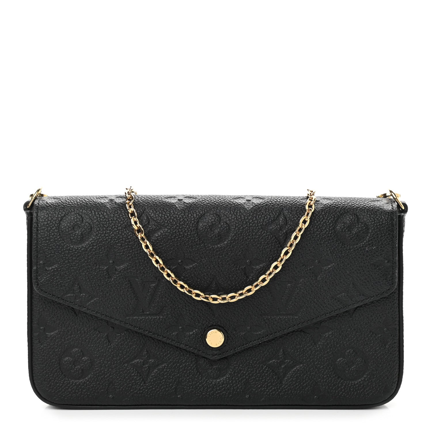 Louis Vuitton Empreinte Pochette Felicie Chain Wallet Black 3 of 12