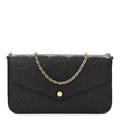 Louis Vuitton Empreinte Pochette Felicie Chain Wallet Black 3 of 12
