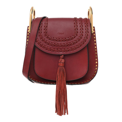 Chloe Calfskin Braided Small Hudson Shoulder Bag Sienna Red 1 of 7