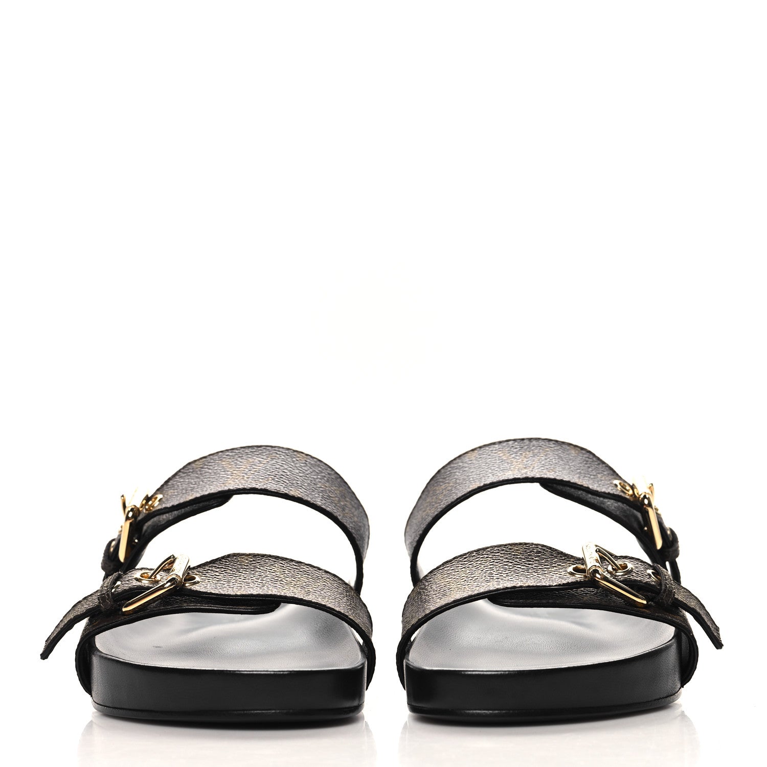 Louis Vuitton Monogram Bom Dia Mule Sandals 39 Black 3 of 10