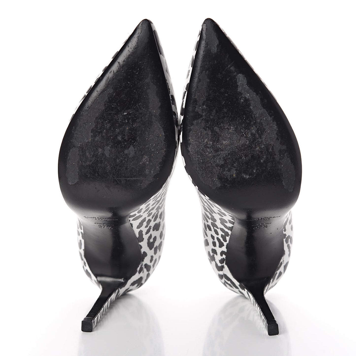 Soft Calfskin Baby Cat Paris 105 Pumps 37.5 White Black