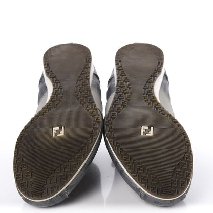 Fendi Coated Canvas FF Mens Low Top Sneakers 7 Grey 7 of 11
