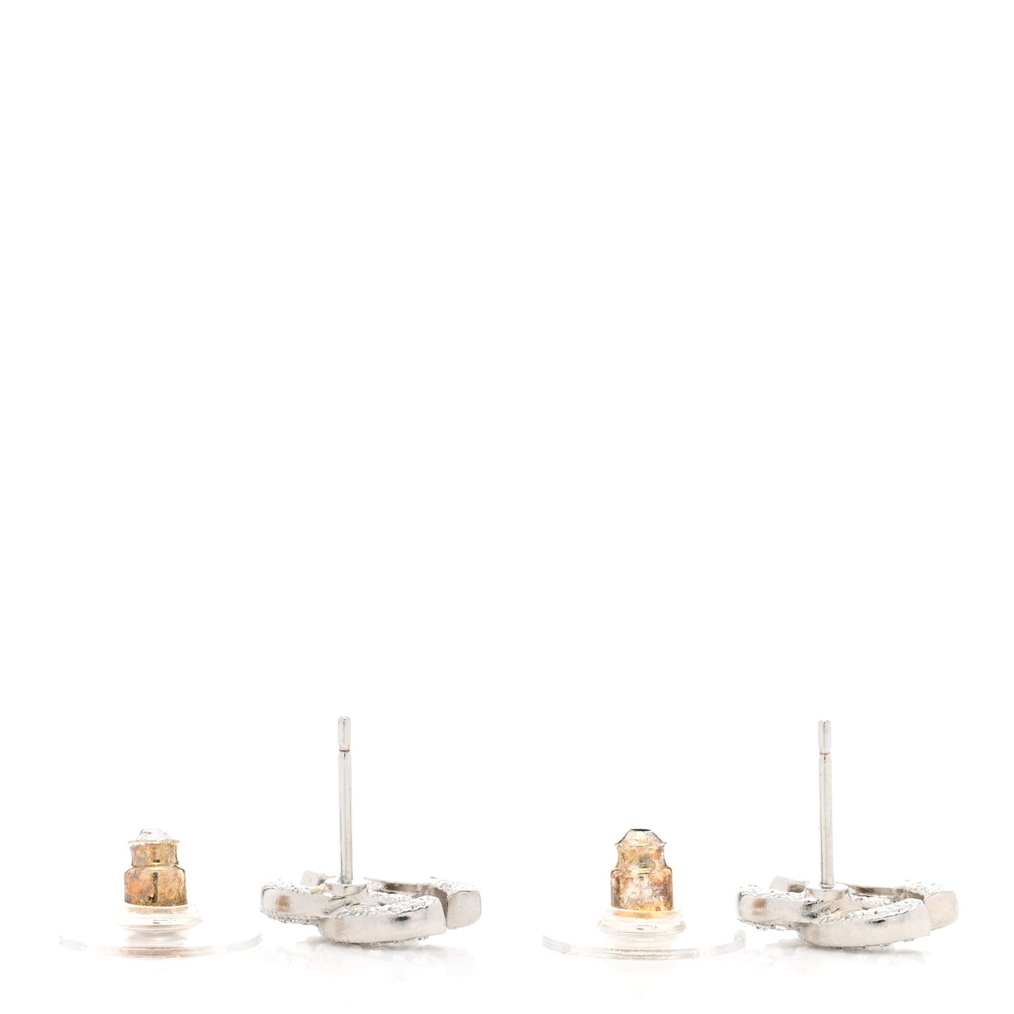 Crystal CC Earrings Silver