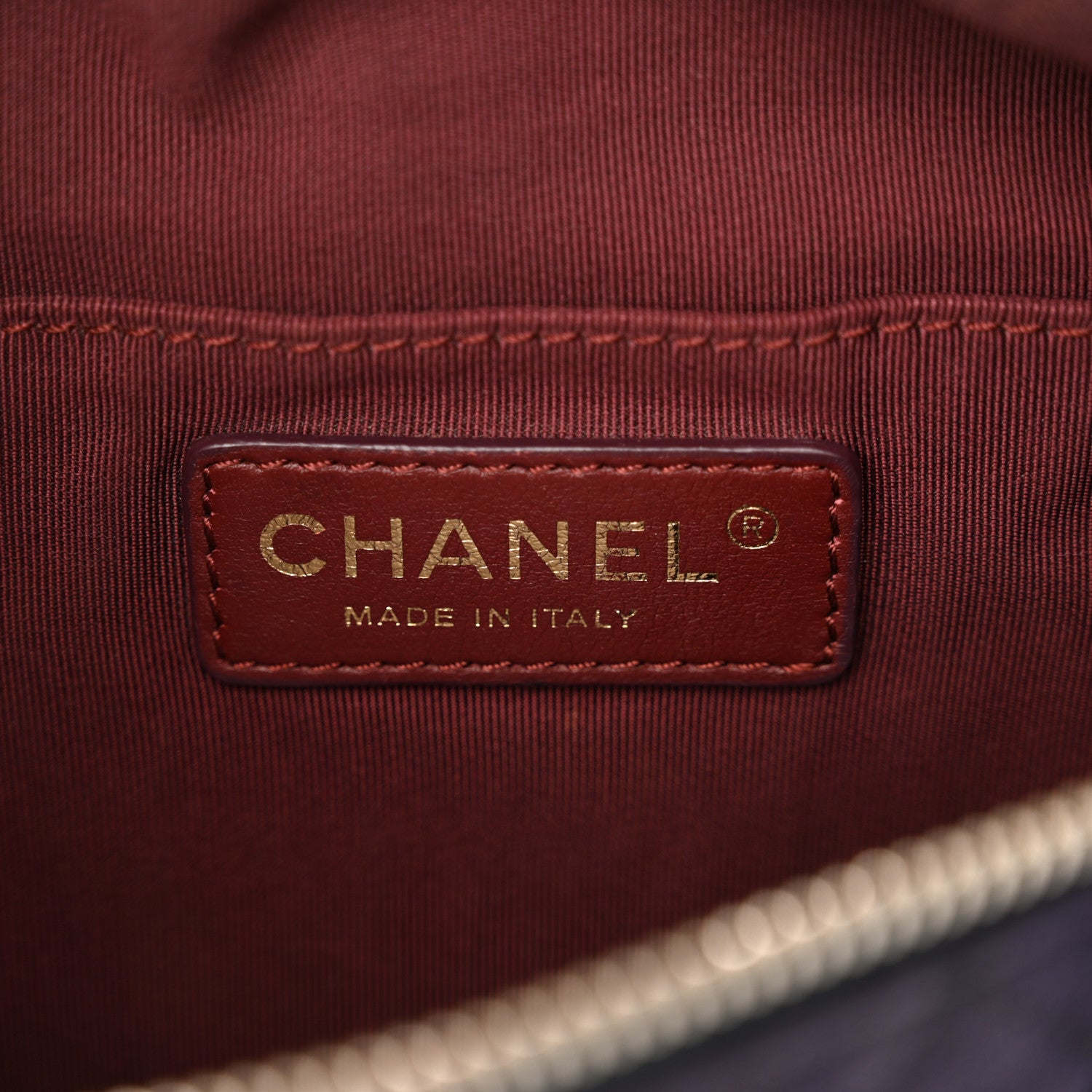 Chanel Wool Lambskin Quilted Paris Hamburg Charms Waist Bag Dark Navy 6 of 14