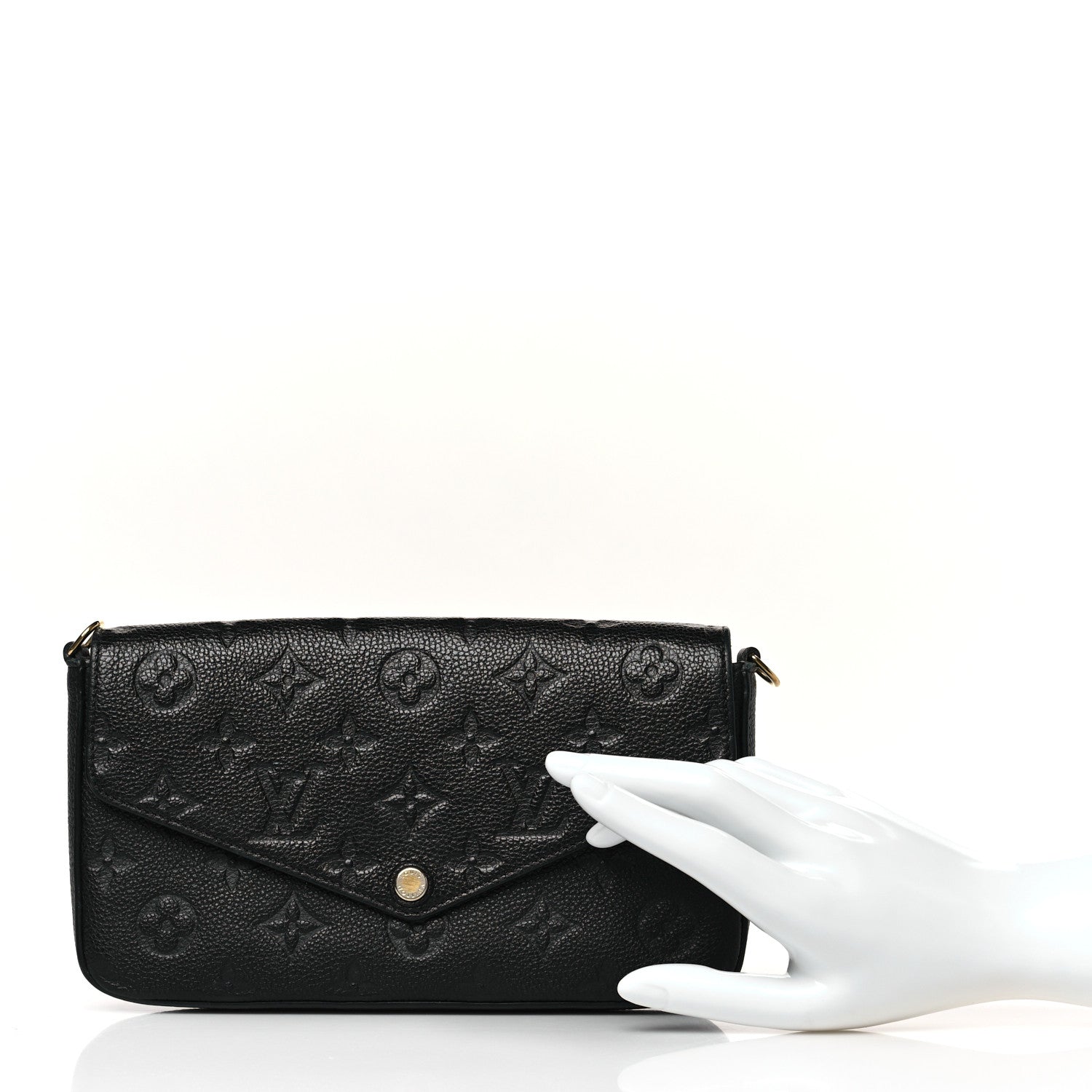 Louis Vuitton Empreinte Pochette Felicie Chain Wallet Black 2 of 10