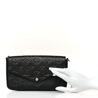 Louis Vuitton Empreinte Pochette Felicie Chain Wallet Black 2 of 10