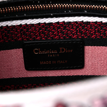 Christian Dior Canvas Florilegio Embroidered Medium Lady D-Lite White Multicolor 6 of 9