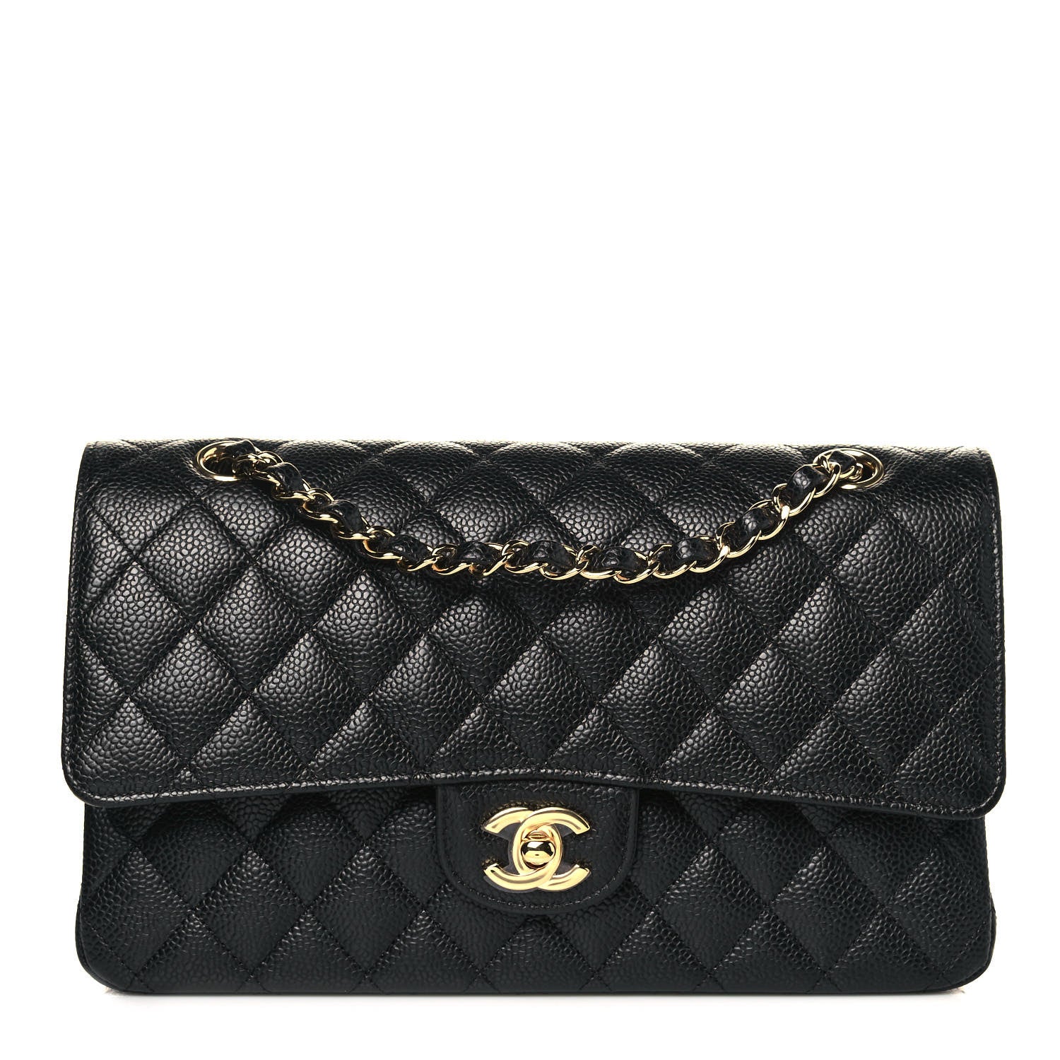 Chanel Caviar Quilted Medium Double Flap Black 1 of 14