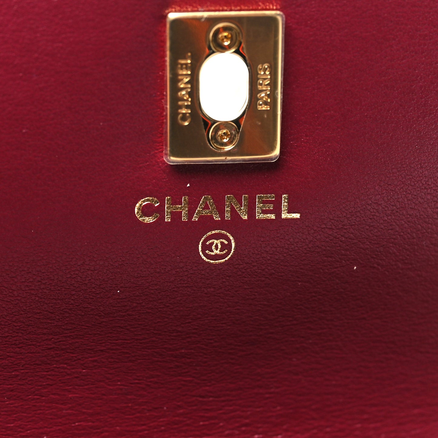 Caviar Quilted Timeless Charm Mini Flap Burgundy