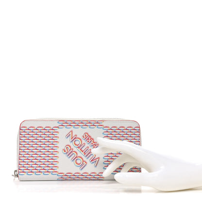 Louis Vuitton Damier Spray Zippy Organizer Wallet White 2 of 6