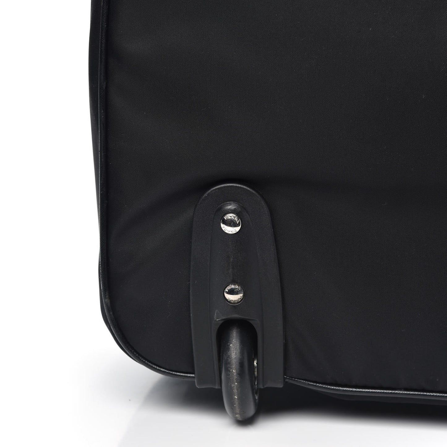 Tessuto Nylon Saffiano Trolley Luggage Black