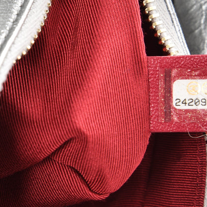 Chanel Metallic Aged Calfskin Quilted Small Gabrielle Hobo Silver 7 of 9